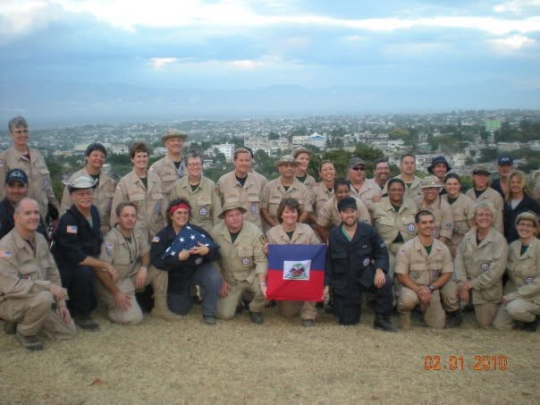 Dr. John A. Davis with the NDMS DMAT FL-4 team during deployment in Haiti